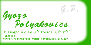 gyozo polyakovics business card